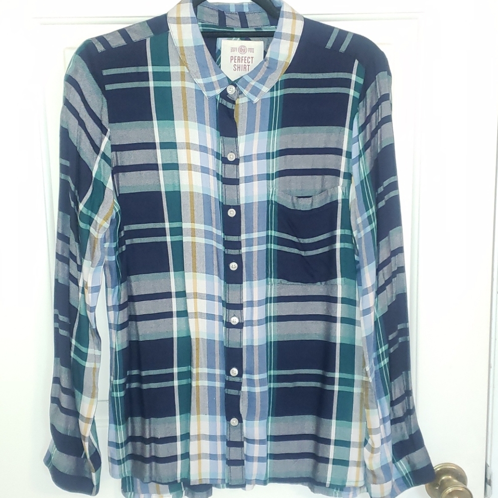 Button Down Plaid Perfect Shirt